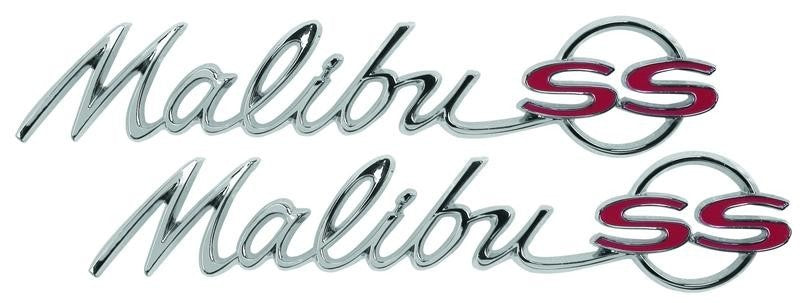 QUARTER PANEL EMBLEM MOLDING (MALIBU SS) 1964 CHEVROLET CHEVELLE PAIR