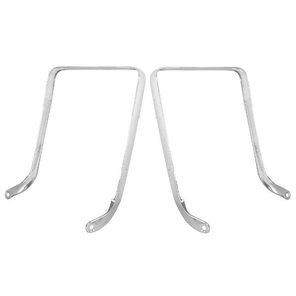 1965 Impala Front Bucket Seat Trim Molding Chrome Metal 6 Pcs For 2 Seats