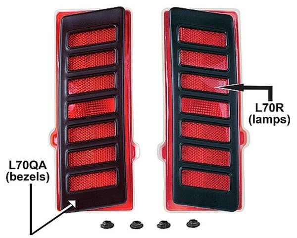 QUARTER MARKER LAMP LENS ONLY 1970-72 CHEVROLET CHEVELLE PAIR