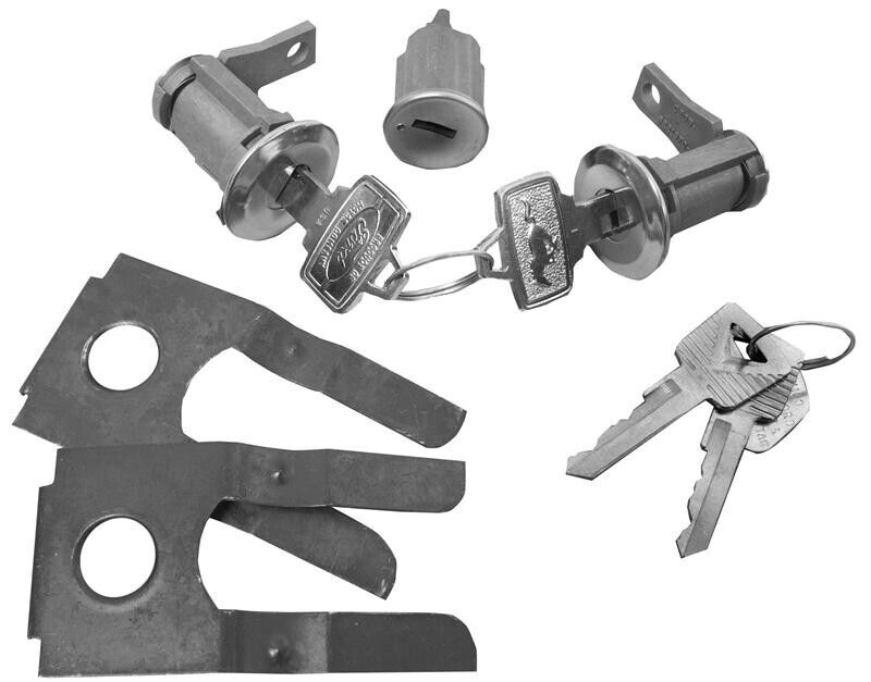 LOCK KIT IGNITION & DOOR W/PONY KEY 1965-66 MUSTANG
