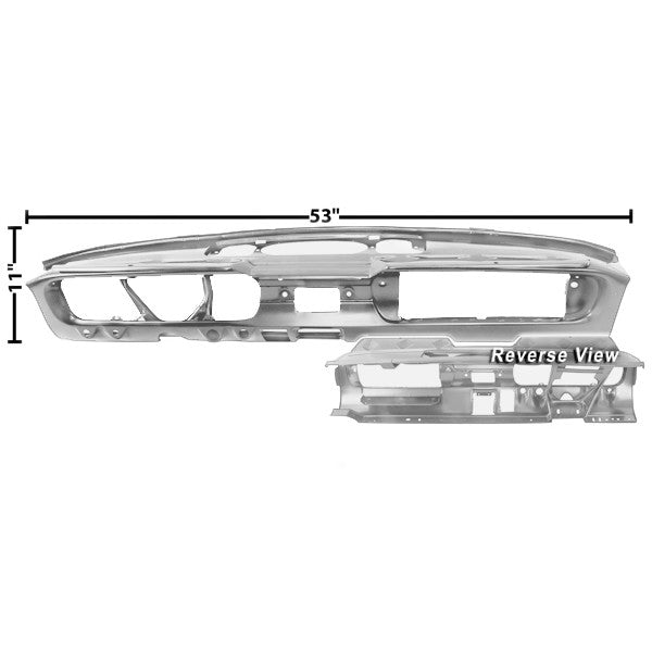 1965 Mustang Standard Dash Panel Instrument Panel Assembly Weld Through Primer
