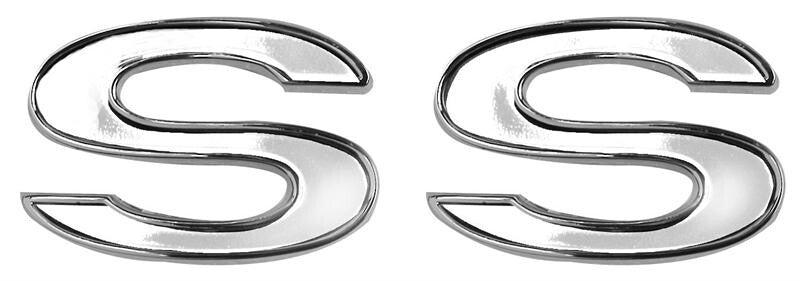 FENDER EMBLEM 1969-72 CHEVELLE (SS) WHITE LETTERS REQUIERS 2 SET PER CAR