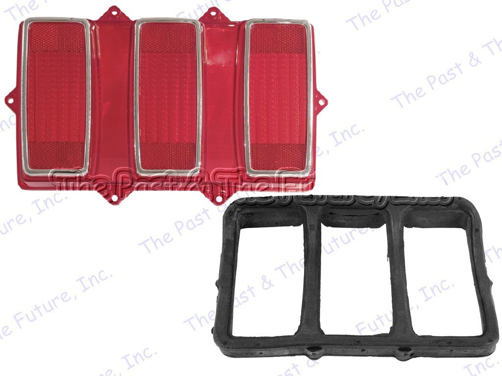 1969 69 Mustang Tail Lamp Light Lens & Seal Gasket - 2 PCS MSTL69-2+3