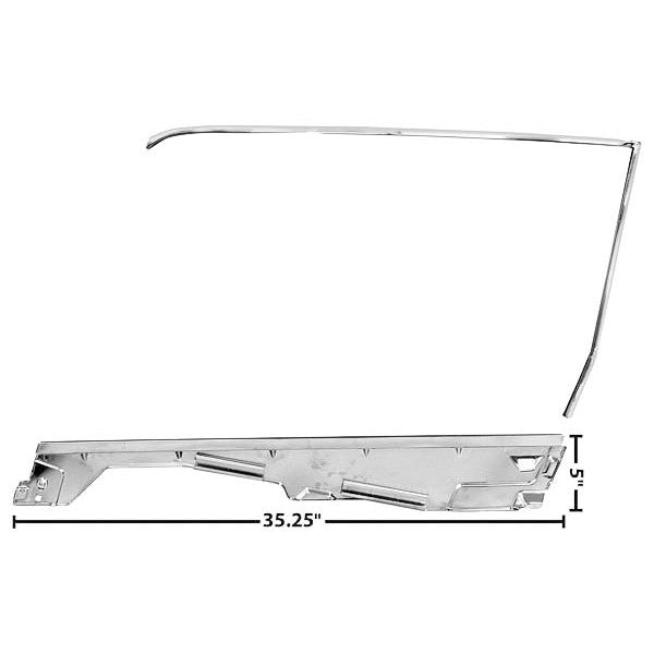1965 66 Mustang COUPE / HARDTOP Door Window Glass Frame Right Side Dynacorn