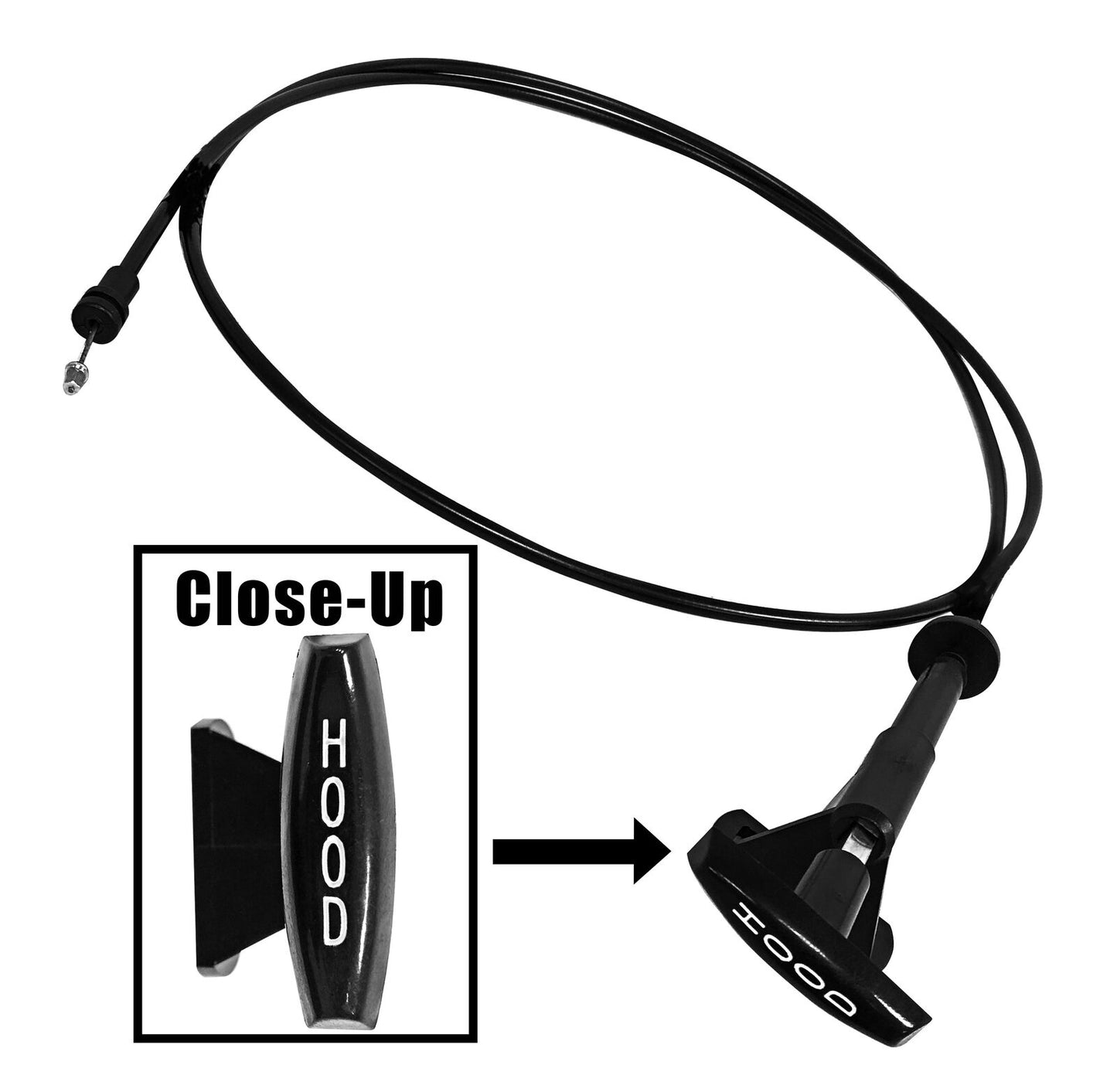 1981 ~ 1991 Chevy Pickup Truck Hood Release Cable Short 78.5" Dynacorn