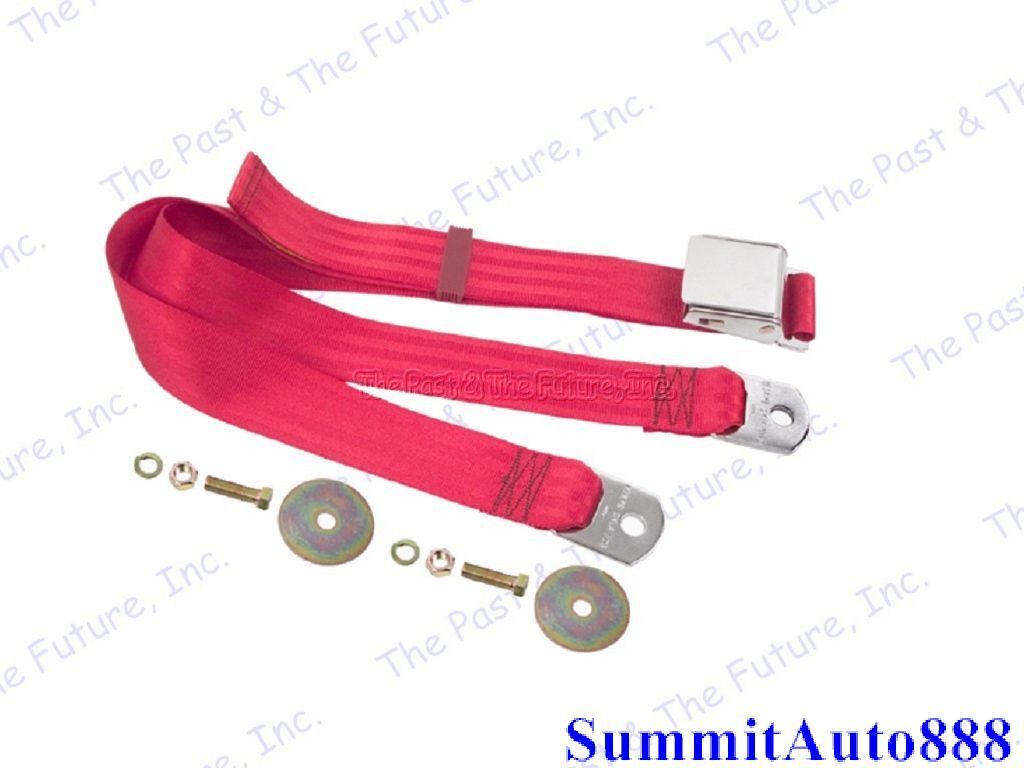 1947 - 1981 Universal 74" Seat Belt - Bright Red CASB4781-7