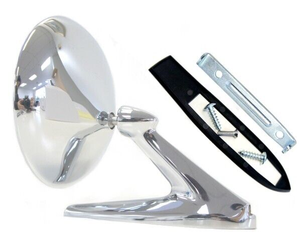 1967 1968 Pontiac GTO Outside Exterior Door Round Mirror w/Hardware Gasket Screw