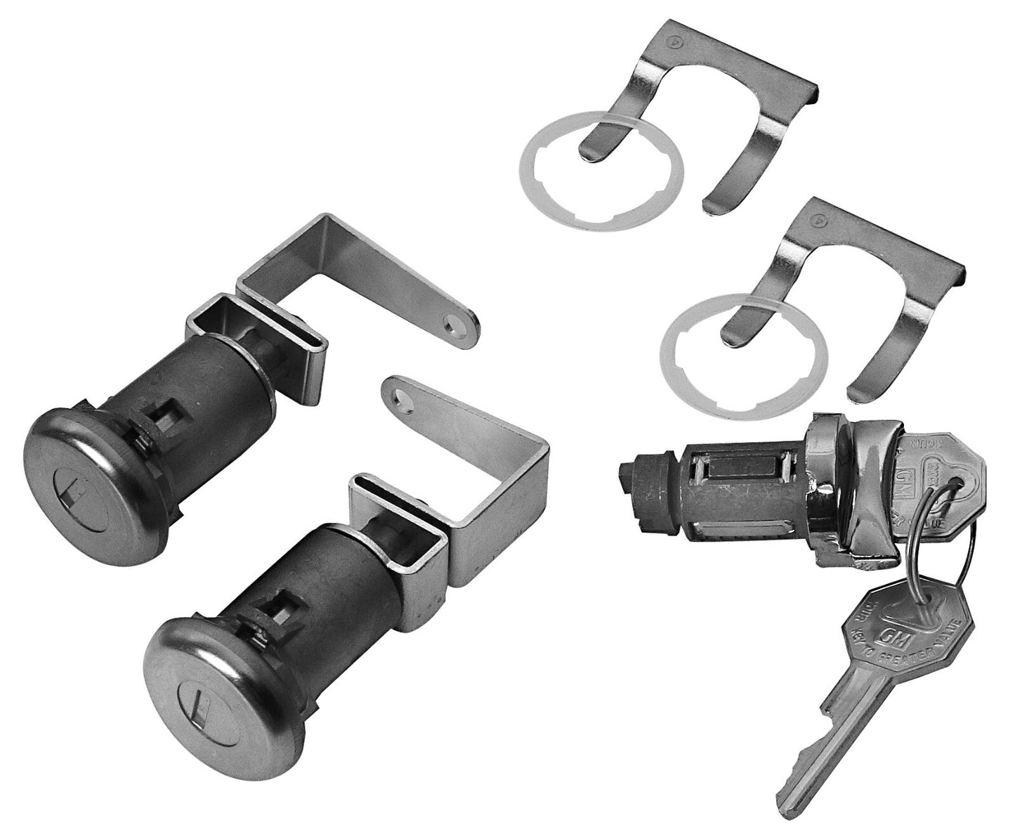 Lock Kit Original w/Long Cylinder, Ignition, Door 1959-1960 Chevrolet Impala