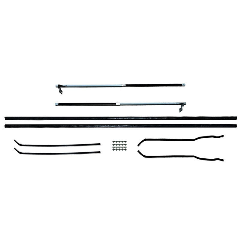 DOOR WINDOW CHANNEL KIT 1948-52 FORD TRUCK W/CLIPS FOR BOTH WINDOWS