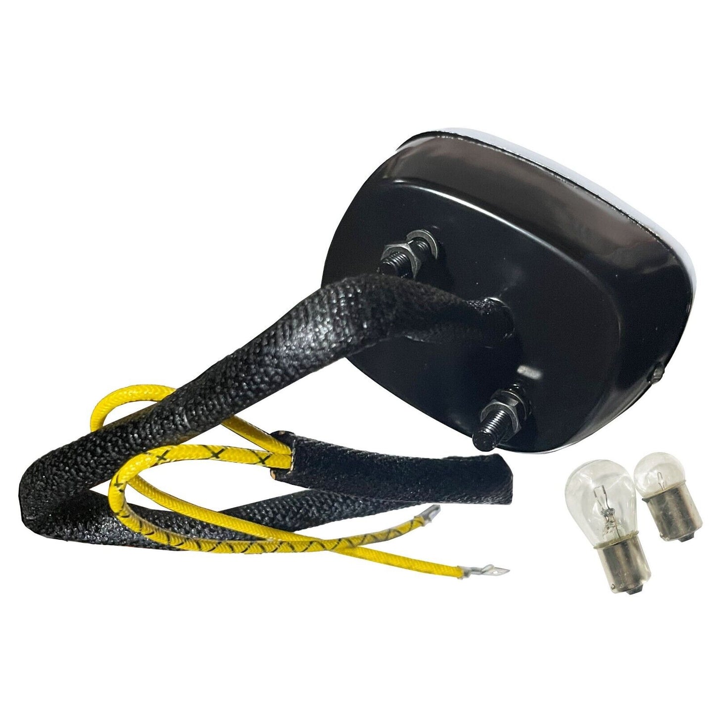 1940~1953 Chevy Truck Tail Lamp Light Red Lens Black w/Chrome Housing Left