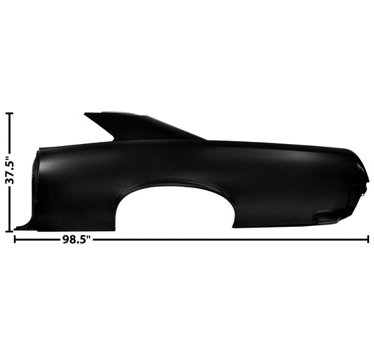 1967 Pontiac GTO Full Quarter Panel Rear Fender Left Side Coupe EDP Steel