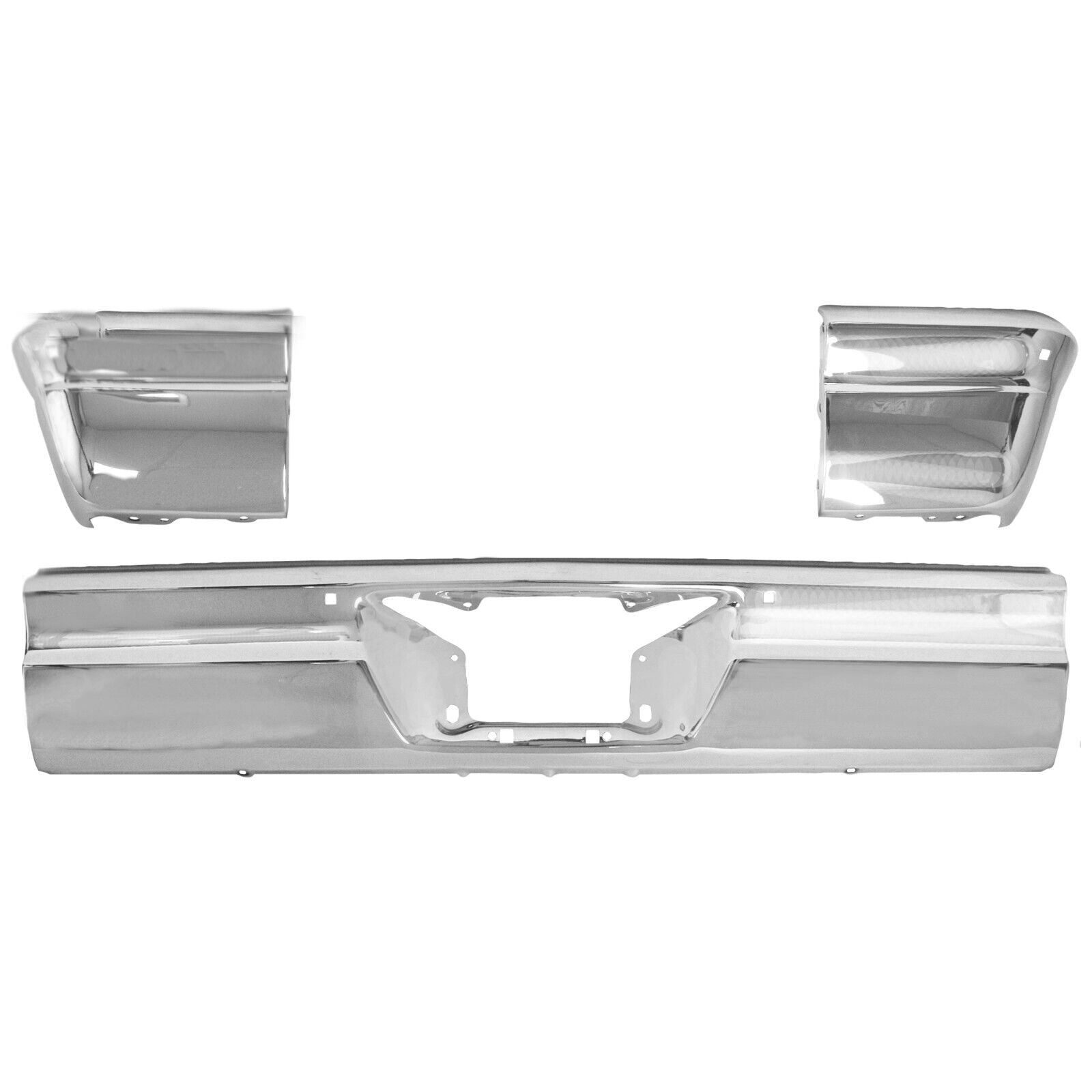 1965 Chevy Impala Rear Bumper Heavy Duty Chrome 3 PCS Set Dynacorn
