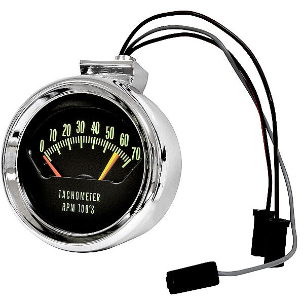 Console Tachometer Chrome 6200 Red Line Dynacorn 1966 Chevelle El Camino 