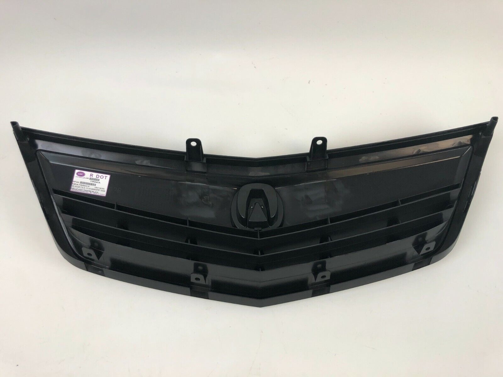 Fits TSX 2011-2014 Front Upper Grille Grill + OEM Emblem With Molding All Black 