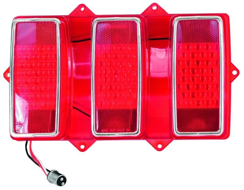 TAILLIGHT LENS RED LED 1969 MUSTANG  (108)