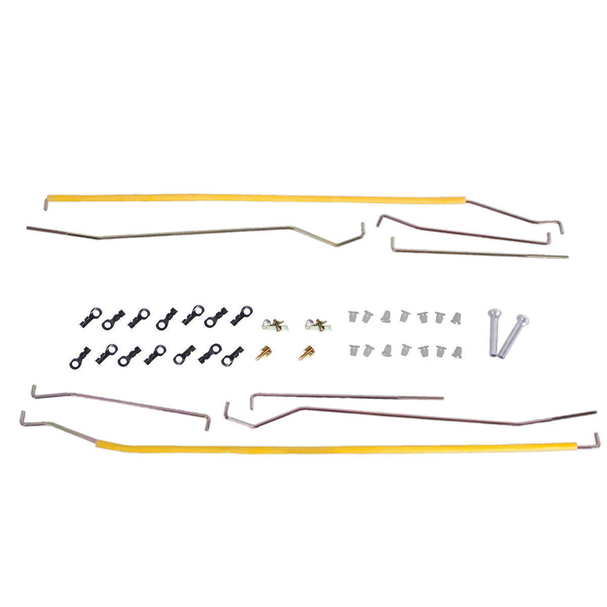 Door Latch Relay Control Rod Set w/Hardware &Door Knobs 69-70 Mustang MSDR6970-7