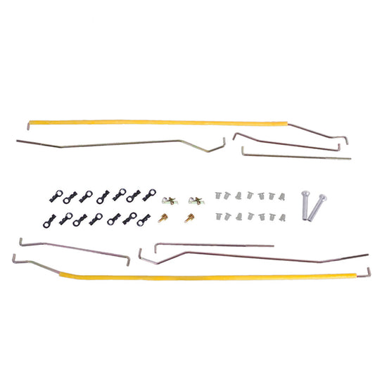 Door Latch Relay Control Rod Set w/Hardware &Door Knobs 69-70 Mustang MSDR6970-7