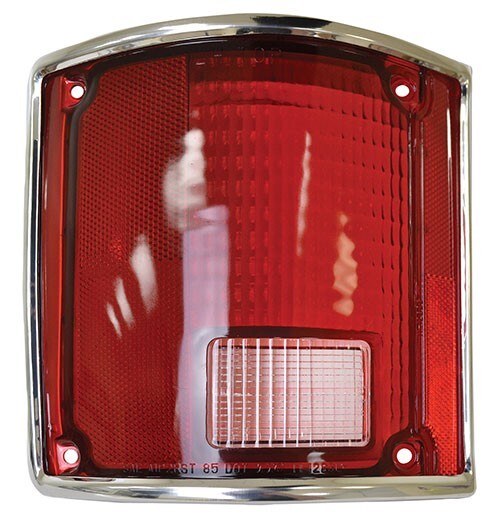 TAIL LAMP LENS LH 1973-87 W/TRIM CHEVY TRUCK