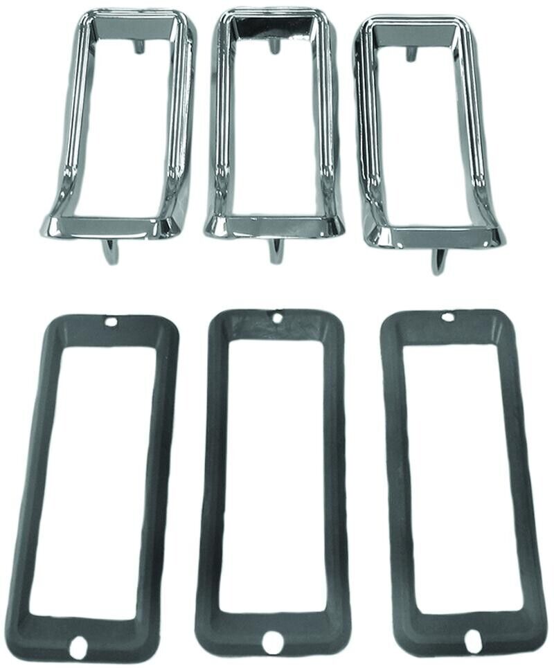 TAIL LAMP BEZEL 1967 MUSTANG 3 PCS SET W/SEALS