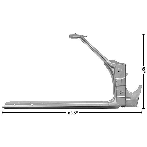 1968 1969 1970 171 72 El Camino A-Pillar Rocker Windshield Pillar Right Side WTP