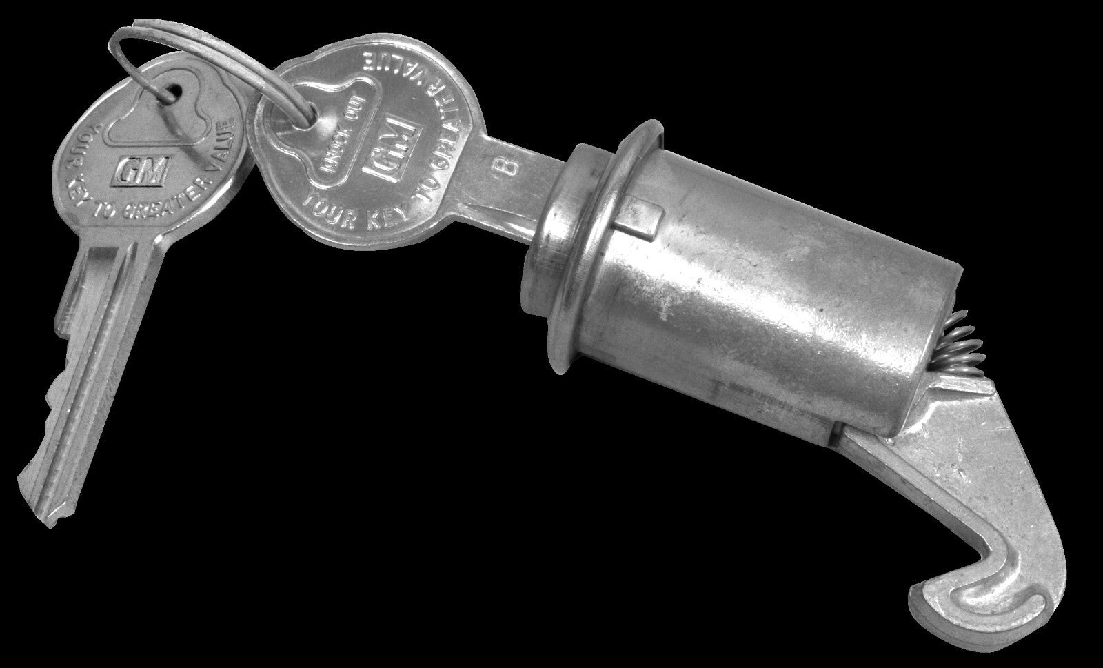 Lock Kit Trunk & Glovebox Later Round Head Key 62-65 Chevy II Nova Dynacorn 164