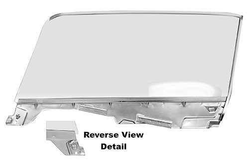 FRONT DOOR GLASS ASSEMBLY RH PASSENGER SIDE 1965-66 FORD MUSTANG W/FRAME