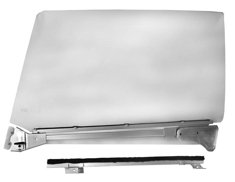 DOOR GLASS ASSEMBLY LH 1966-67 W/TRACK CPE/CONV CLEAR GLASS