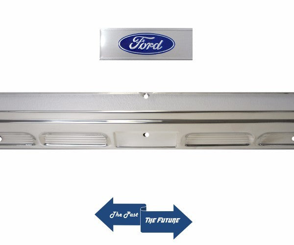65 66 67 68 Ford Mustang Door Sill Scuff Plates w/ Ford Decals / Aluminum / Pair