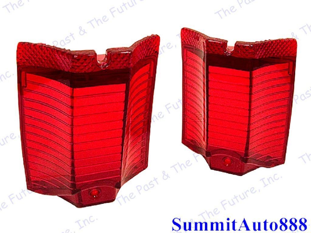 1964 64 Chevy El Camino Tail Lamp Light Lens - Pair / 2 Pieces Right & Left Side