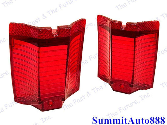1964 64 Chevy El Camino Tail Lamp Light Lens - Pair / 2 Pieces Right & Left Side