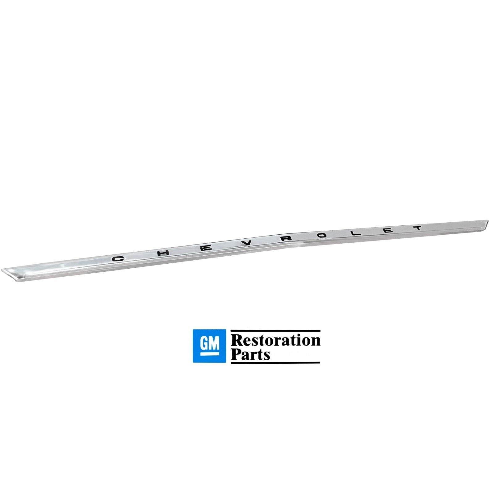 1962 Chevy Impala Hood Edge Lip Molding CHEVROLET Letters Chrome Dynacorn