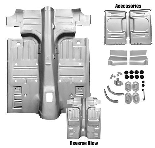 FLOOR PAN COMPLETE  1969-70 FOR 2" MINI TUB FORD MUSTANG CPE/FB