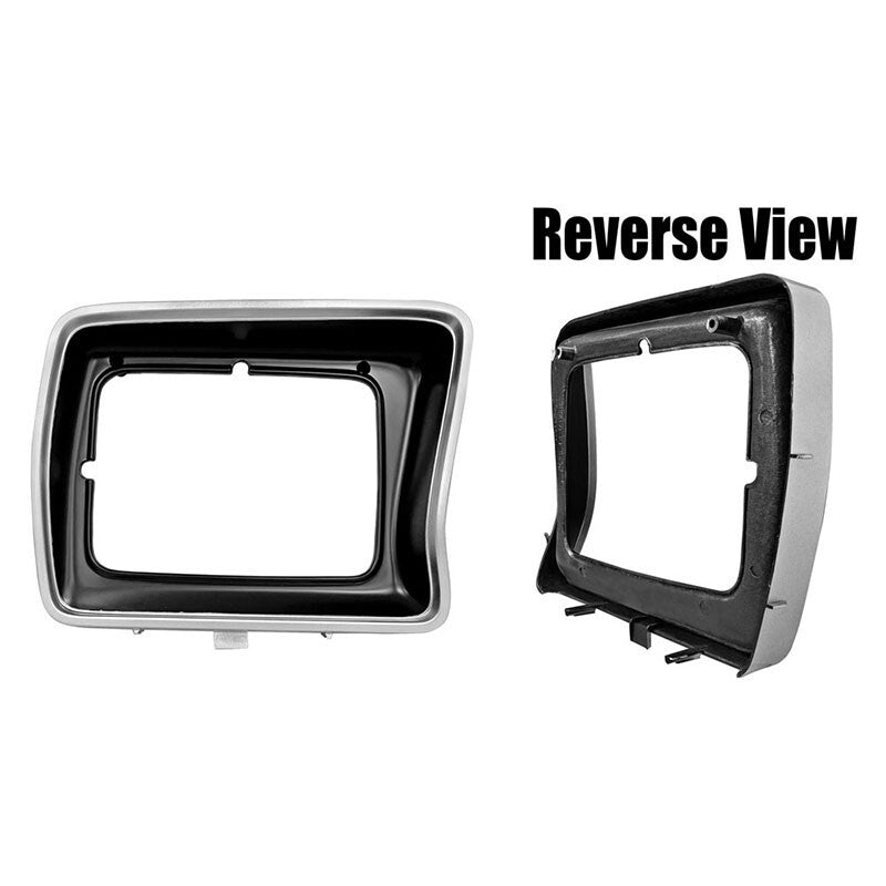 HEADLAMP DOOR RECTANGLE RH 1978-79 FORD TRUCK (ARGENT & BLACK)