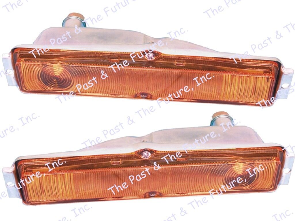 62 63 64 Chevy Nova Parking Lamp Light Assembly Amber Pair LH + RH NOPL6264-1P