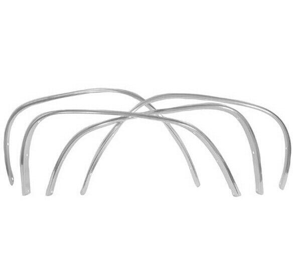 1966 Chevy Impala Wheel Well Opening Molding 4 PCS Set Polished Aluminum Dii