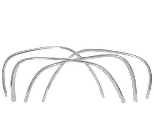 1966 Chevy Impala Wheel Well Opening Molding 4 PCS Set Polished Aluminum Dii