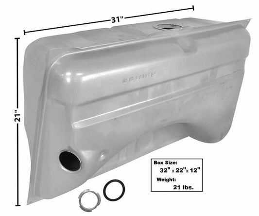 67 Barracuda Dart Valiant Fuel Gas Tank Galvanized 18 Gallon 2.25" Filler Neck