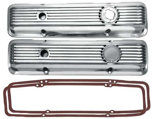 LT1 Style Aluminum Valve Covers w/ Gaskets-Small Block Camaro Chevelle Nova