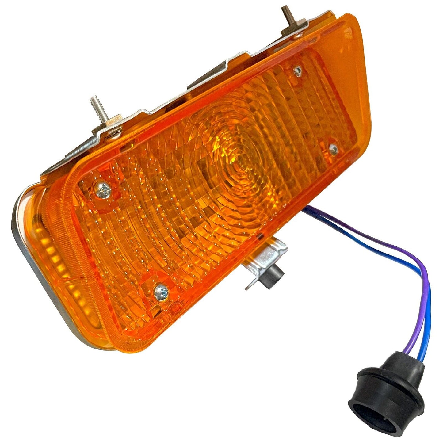 1971 1972 Chevy Pickup Truck Park Lamp Light Assembly Amber Lens Pair Right&Left