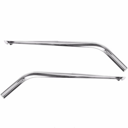 1968 Chevelle Malibu SS Eyebrow Moldings Pair Polished Aluminum Dynacorn 