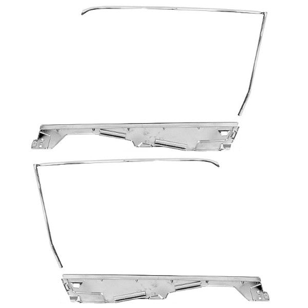 1965 66 Mustang COUPE / HARDTOP Door Window Glass Frame Pair / Right & Left Side