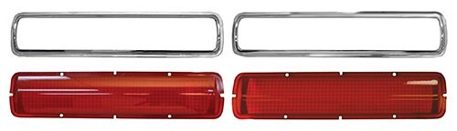 TAIL LAMP LENS & CUSTOM BEZEL 1968-70 FORD MUSTANG