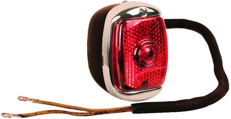 TAIL LAMP RH BLK -CHROME BEZEL/WIRE LOOM 1940-53 CHEVROLET TRUCK