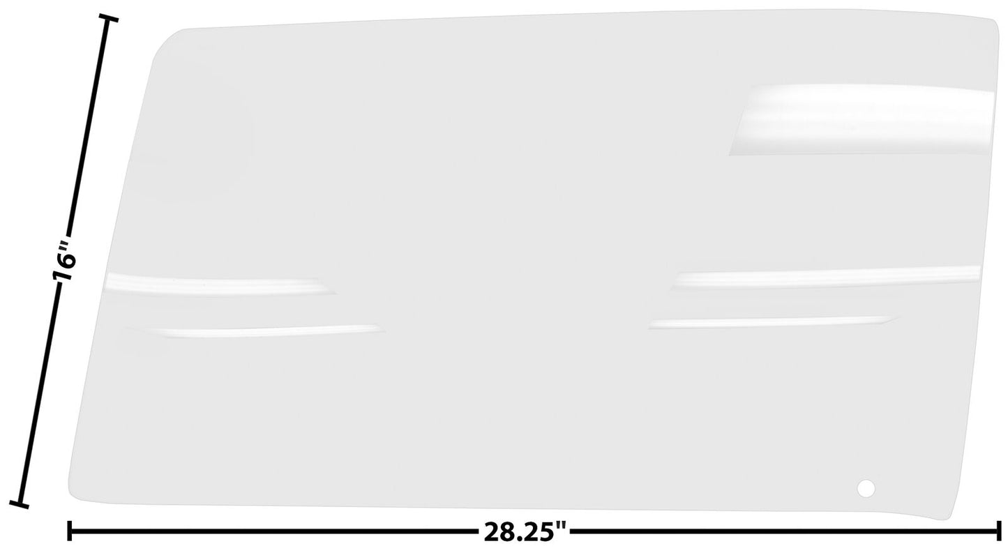 1967 Camaro Door Window Glass Clear Coupe / Convertible Left Side Dynacorn