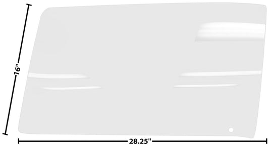 1967 Camaro Door Window Glass Clear Coupe / Convertible Left Side Dynacorn