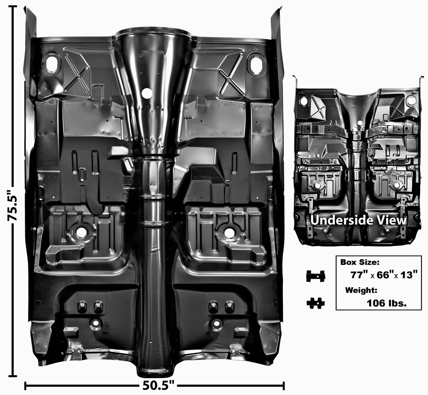 1975~1981 Camaro Firebird Trans Am Complete FLOOR PAN w/ Braces & Rocker Panel