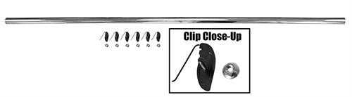 REAR DECK LID CENTER MOLDING 1966 PONTIAC GTO W/CLIPS