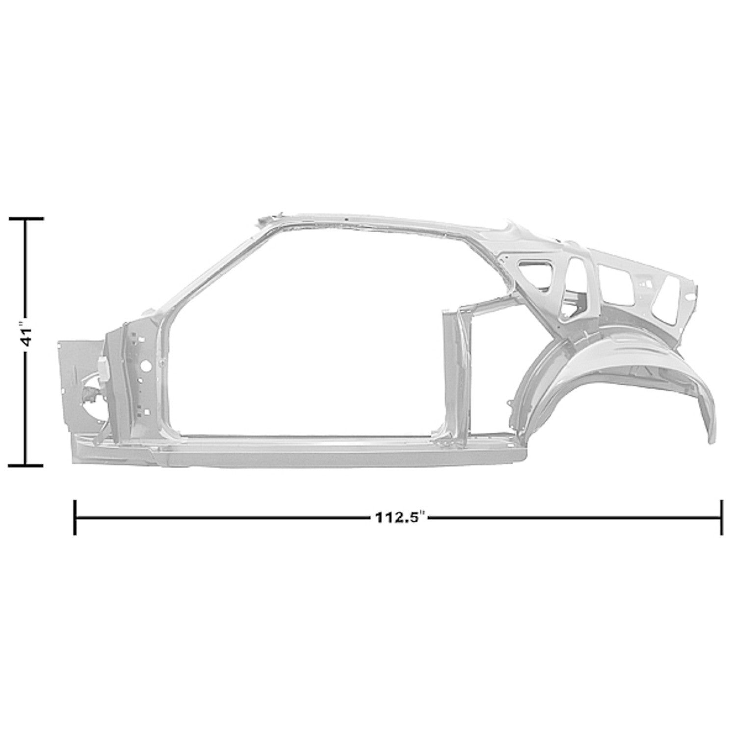 1969 Mustang Quarter Fastback Door Frame Assembly Weld Through Primer Left Side