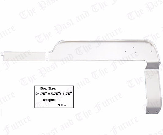 67 Mustang Dash Panel Trims 3 pcs Set Right Side (Passenger) Aluminum Deluxe