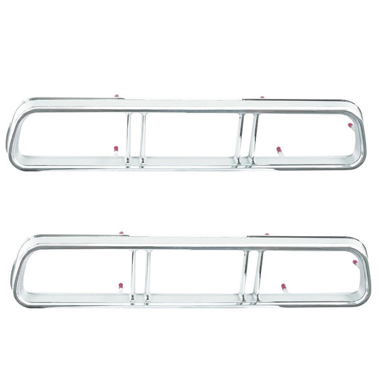1967 67 Chevy Impala Tail Lamp Light Bezels Pair Right & Left Side Dynacorn